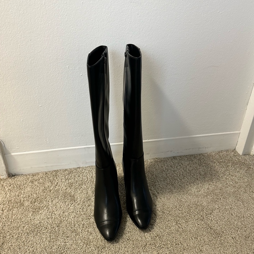 Anne Klein High Black Boots - Picture 4 of 5